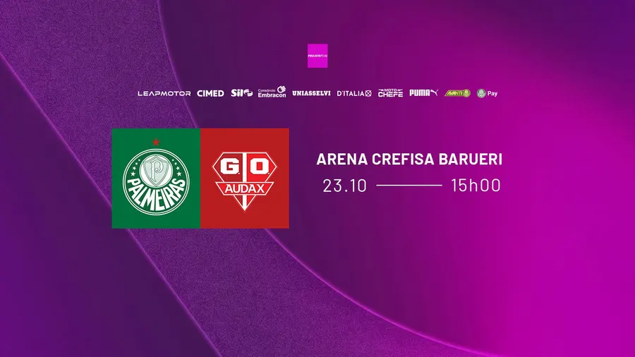 Em vantagem, Palmeiras recebe Audax no jogo de volta das quartas do Paulista F Sub-20